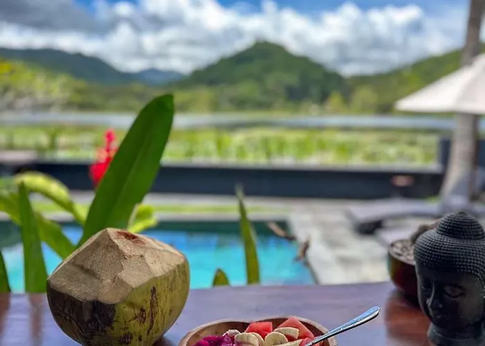 別荘 The Hidden Escapes Manggis- Lakeside With Pool, Sauna & Ice Bath パダンバイ